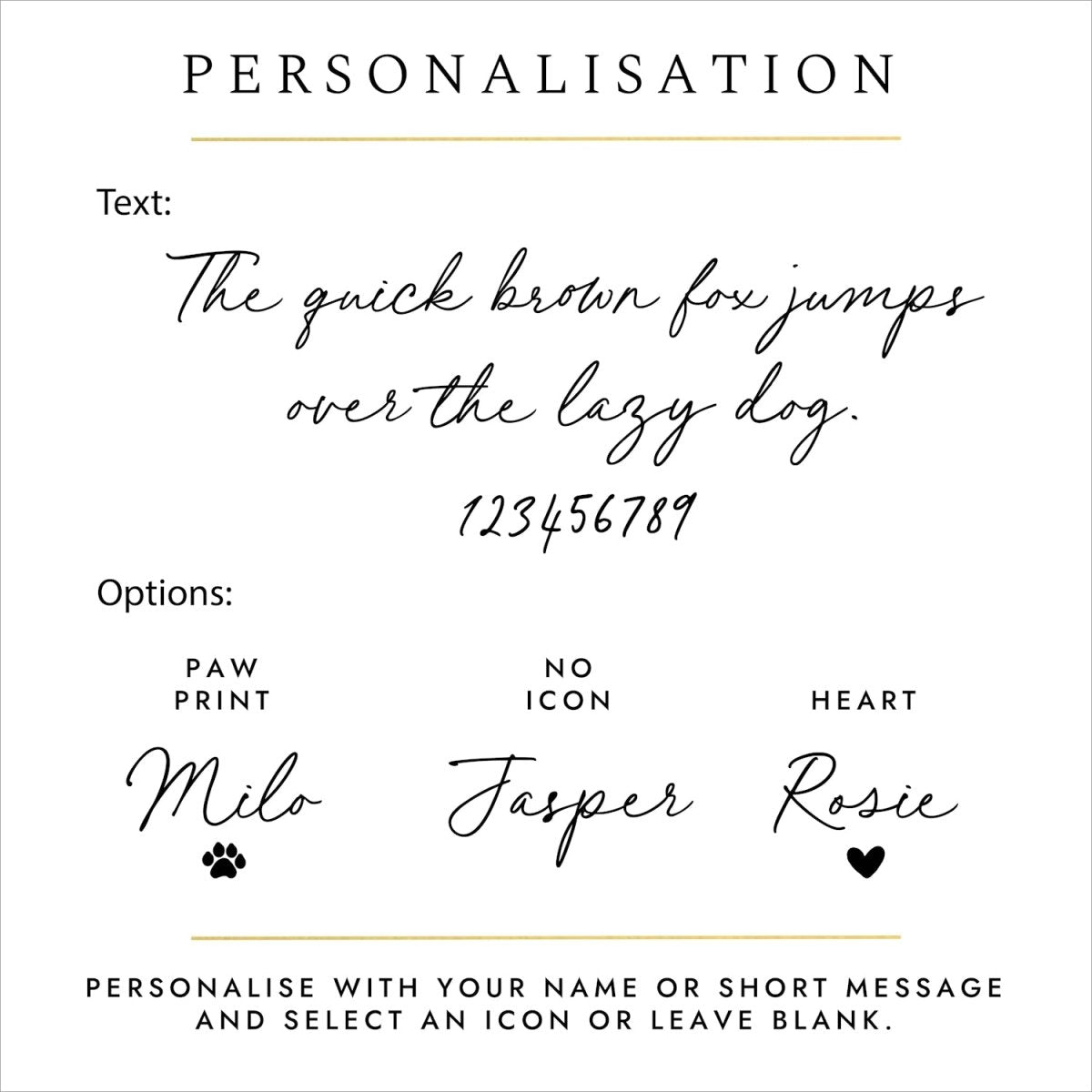Engraving font choices for personalised pet ashes necklace – custom pet memorial