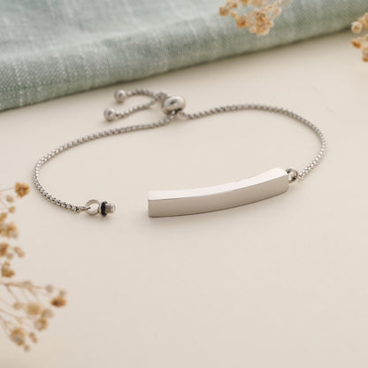 Memorial bracelet jewelry for Ashes with Bar Design