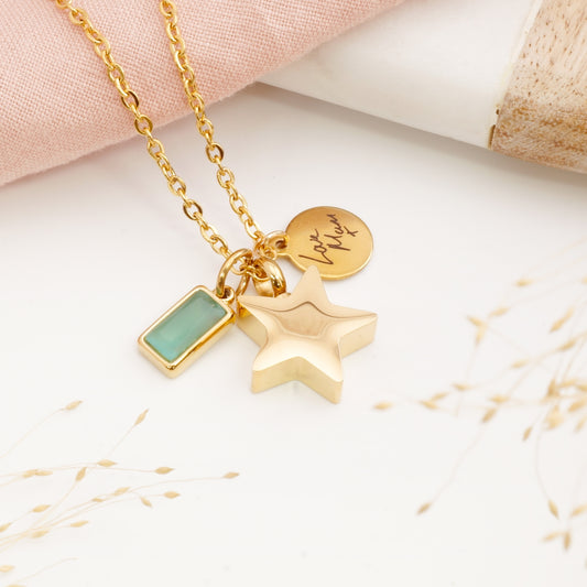 Personalised star cremation necklace – memorial jewellery for ashes, sympathy gift for grieving parents