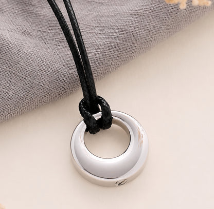 Silver Men’s Eternity Cremation Necklace made from Stainless Steel