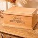 Personalised Wooden Urn for Ashes | Adult Cremation Memorial