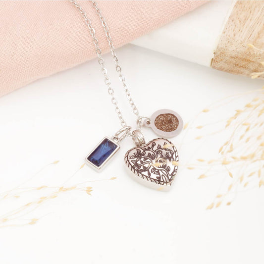 Personalised Tree or Life Cremation Necklace with Fingerprint Engraving