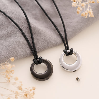Men’s Memorial Jewellery Eternity Pendant for ashes