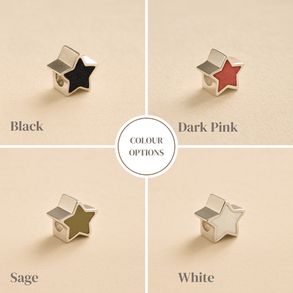 Ashes star charms in various resin colour examples