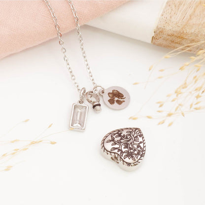 Personalised Tree or Life Cremation Necklace with Fingerprint Engraving