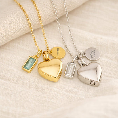 Personalised Heart Urn Necklace | Memorial Keepsake - Memorial Jewellery