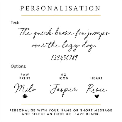 Engraving font choices for personalised pet ashes necklace – custom pet memorial