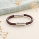 Round Braid Cremation Urn Bracelet for Men